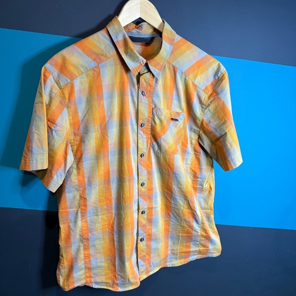 Arc'teryx Orange and Yellow Casual Button Down Shirt Cotton blend - Picture 2 of 11